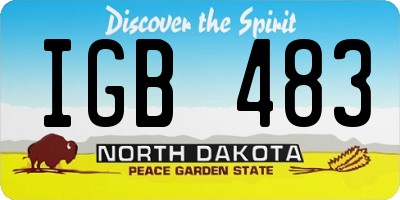 ND license plate IGB483