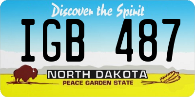 ND license plate IGB487
