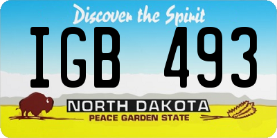ND license plate IGB493