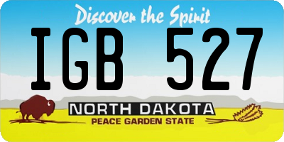 ND license plate IGB527