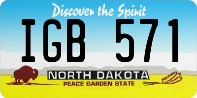 ND license plate IGB571