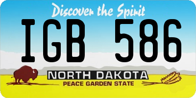 ND license plate IGB586
