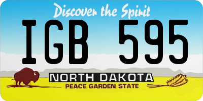 ND license plate IGB595