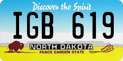 ND license plate IGB619