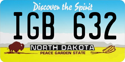 ND license plate IGB632
