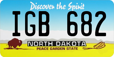ND license plate IGB682