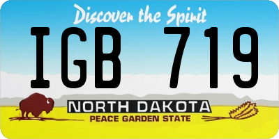 ND license plate IGB719