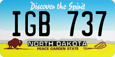 ND license plate IGB737