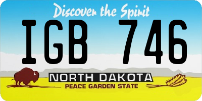 ND license plate IGB746