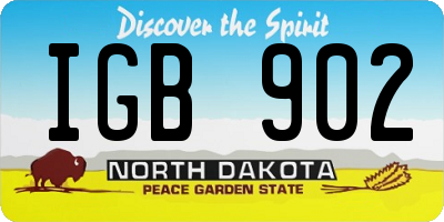 ND license plate IGB902