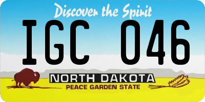ND license plate IGC046