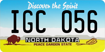 ND license plate IGC056