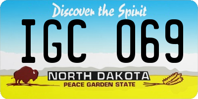 ND license plate IGC069