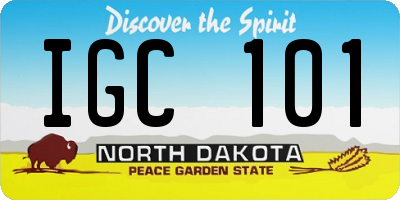 ND license plate IGC101