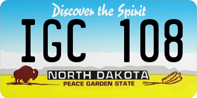 ND license plate IGC108