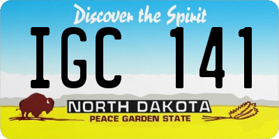 ND license plate IGC141