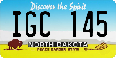 ND license plate IGC145