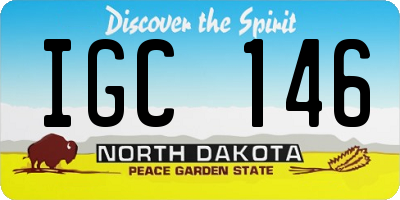 ND license plate IGC146