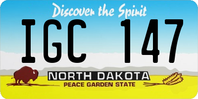 ND license plate IGC147