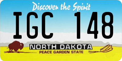 ND license plate IGC148