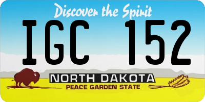 ND license plate IGC152