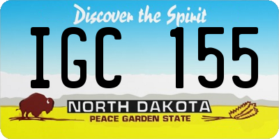 ND license plate IGC155