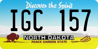 ND license plate IGC157