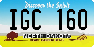 ND license plate IGC160
