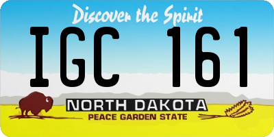 ND license plate IGC161