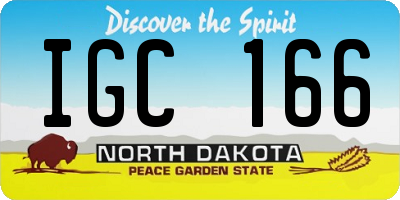 ND license plate IGC166