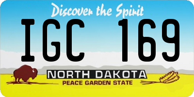 ND license plate IGC169
