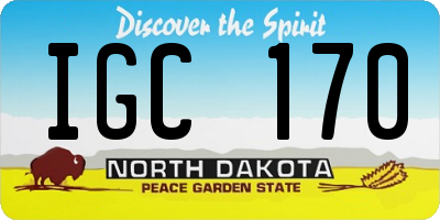 ND license plate IGC170