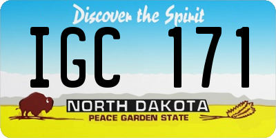 ND license plate IGC171