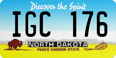 ND license plate IGC176