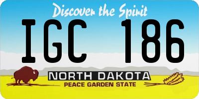 ND license plate IGC186