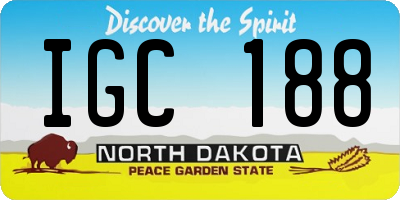ND license plate IGC188
