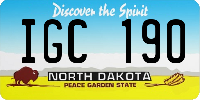ND license plate IGC190