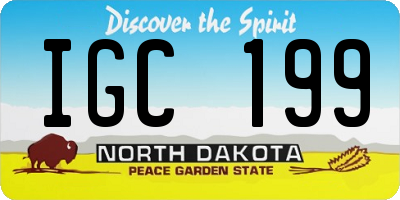 ND license plate IGC199