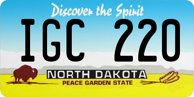 ND license plate IGC220