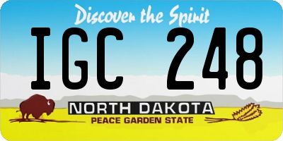 ND license plate IGC248