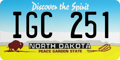 ND license plate IGC251