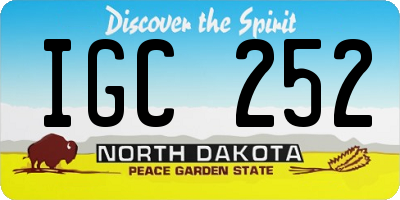 ND license plate IGC252