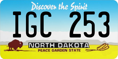 ND license plate IGC253