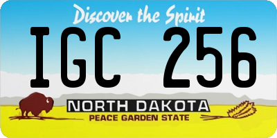 ND license plate IGC256