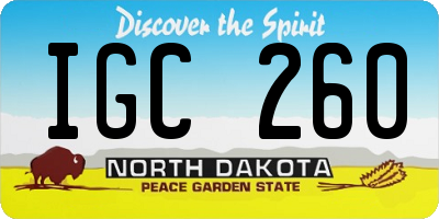 ND license plate IGC260