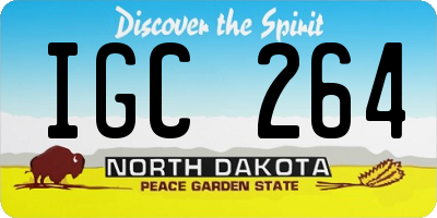 ND license plate IGC264