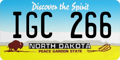 ND license plate IGC266