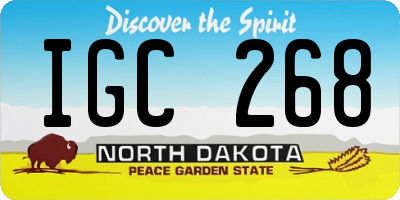 ND license plate IGC268