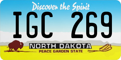 ND license plate IGC269