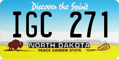ND license plate IGC271